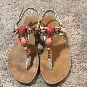 Ivanka Trump jeweled sandals.
